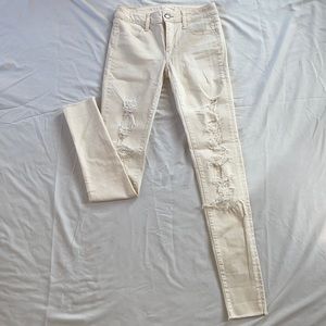 American Eagle Off White Jeggings, Size 4 X-Long